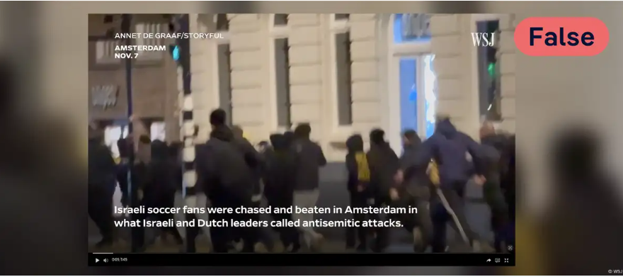 FACT CHECK: Amsterdam Video Doesn’t Show Attack on Israelis